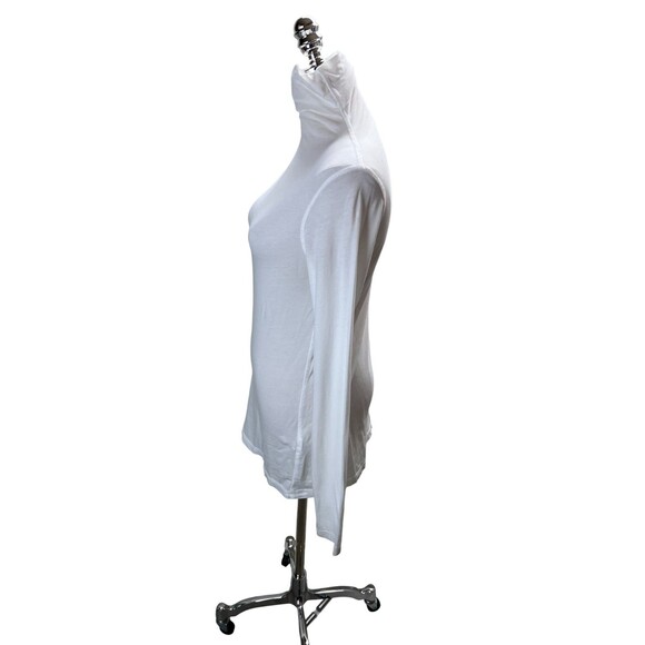 Vince Top Women's Size Small White Cotton Blend Turtle Neck - Picture 2 of 8